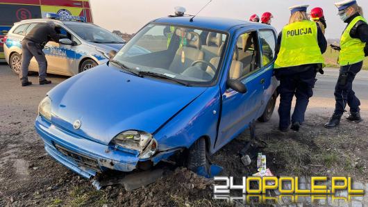 Wypadek w Żerkowicach. Kierująca fiatem przewieziona do szpitala