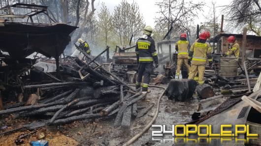 Pożar zabudowań gospodarczych w Goszczowicach