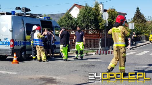 Zderzenie pojazdów na ulicy Strzeleckiej w Opolu