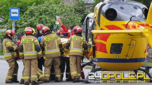 Wypadek z udziałem motocyklisty w Choruli. Lądował śmigłowiec LPR