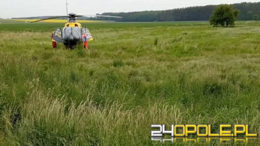 Potrącenie rowerzystki na trasie Świerczów-Miejsce. Lądował śmigłowiec LPR