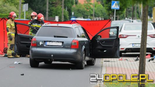 Wypadek w Popielowie. Ciężko ranny motocyklista zabrany przez LPR