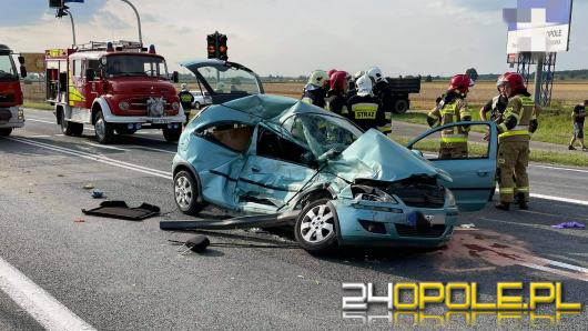 Wypadek w Opolu-Wrzoskach. Ciężko ranny mężczyzna trafił do szpitala