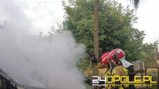 Pożar samochodu osobowego w Strzelcach Opolskich