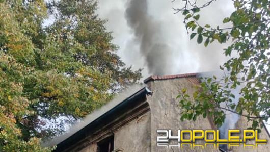 Pożar pustostanu w powiecie nyskim