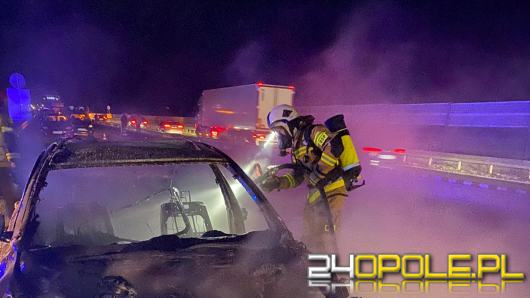 BMW spłonęło na A4