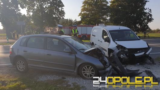 Wypadek w Biskupicach. Jedna osoba została ranna 