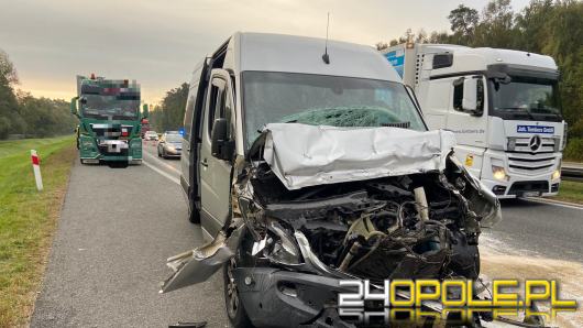 Wypadek na A4 pod Niemodlinem. 5 osób trafiło do szpitala