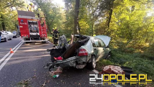 Wypadek w gminie Polska Cerekiew. Doszło do zderzenia osobówki i ciężarówki 