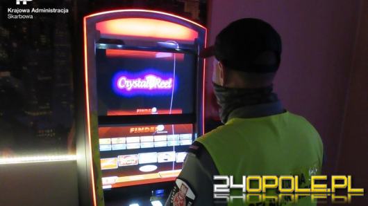 Zabezpieczono 12 automatów do gier i gotówkę na terenie Opolszczyzny