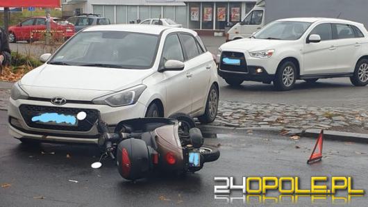 Wypadek z udziałem motocyklisty w Brzegu
