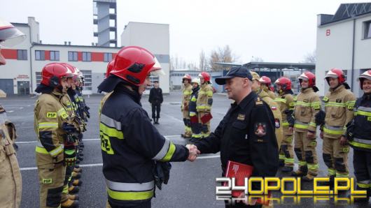 Strażacy z Opola otrzymali oficjalne podziękowania za pomoc w kopalni "Maria Concordia" w Sobótce