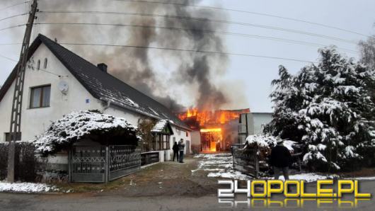 Duży pożar w Stroszowicach