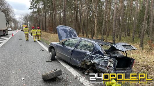Kolizja pojazdów w Dąbrowie