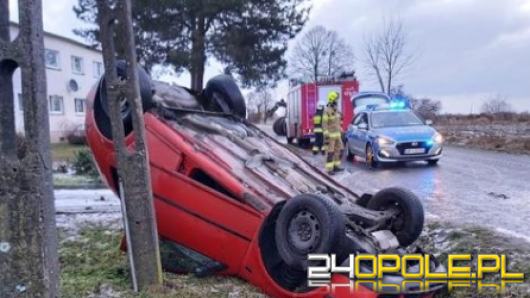 Dachowanie pod Byczyną. Ranna kobieta w ciąży i 7-letnie dziecko