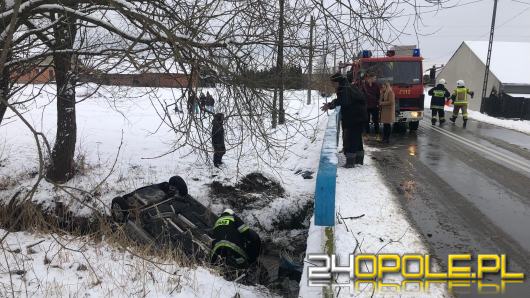 Stracił panowanie nad pojazdem i wylądował na dachu w rzece Libawa