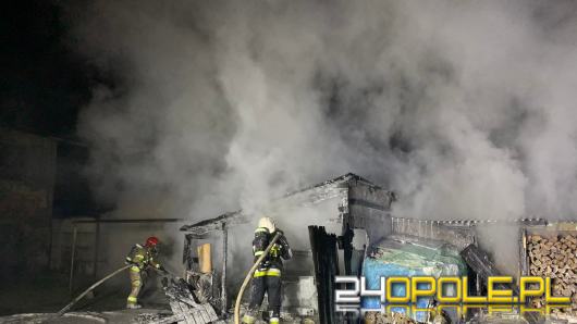 Pożar garażu w Korfantowie. Spłonął samochód