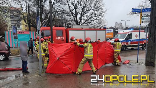 Potrącenie pieszego na przejściu dla pieszych w Kluczborku