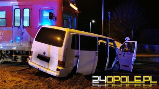 Wypadek w Wilkowie. Pociąg uderzył w busa