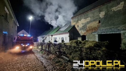 Pożar budynku gospodarczego w gminie Korfantów