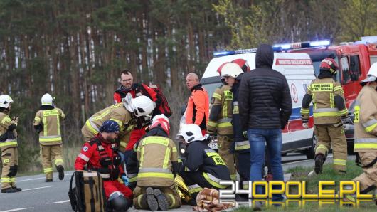 Wypadek w Izbicku. Lądował śmigłowiec LPR