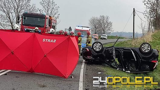 Tragiczny wypadek na trasie Prudnik-Głogówek. Nie żyje jedna osoba 
