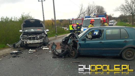 Wypadek w gminie Otmuchów. Dwie osoby trafiły do szpitala