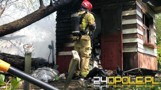 Pożar drewnianego budynku w Kędzierzynie-Koźlu