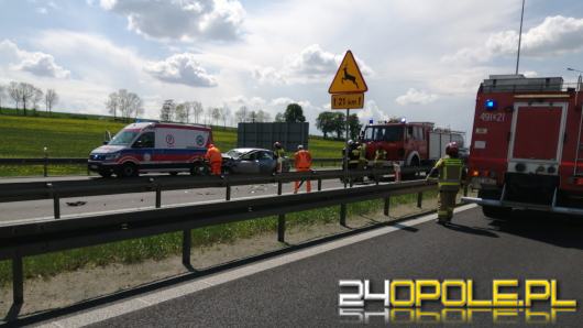 Wypadek na 272 km A4. Lądował śmigłowiec LPR