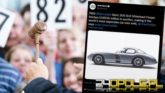 Mercedes z 1955 roku sprzedany za rekordową kwotę. Teraz to najdroższe auto świata!