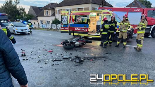 Wypadek z udziałem motocyklisty w Opolu-Winowie