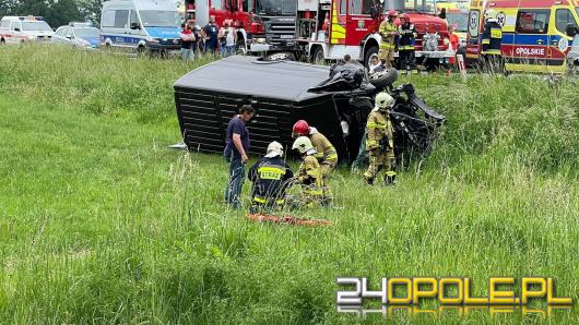 Wypadek na obwodnicy Opola. Po czołowym zderzeniu 5 osób trafiło do szpitala