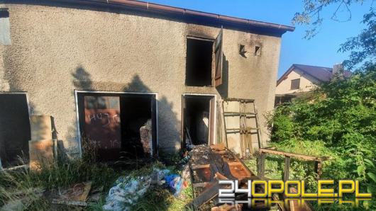 Pożar budynku w Krapkowicach