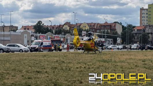 Wypadek z udziałem kierowcy jednośladu w Brzegu. Lądował śmigłowiec LPR