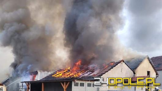 Pożar budynku gospodarczego w Krasiejowie