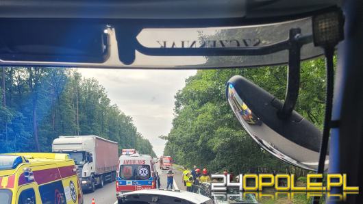 Wypadek na DK 46 pomiędzy Schodnią a Dębską Kuźnią