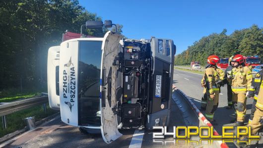 Wypadek na strzeleckim odcinku A4. Lądował śmigłowiec LPR