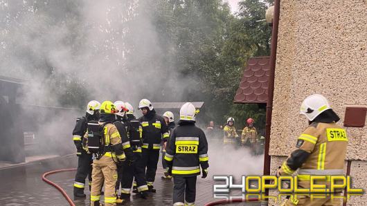 Pożar przydomowej kotłowni w powiecie strzeleckim