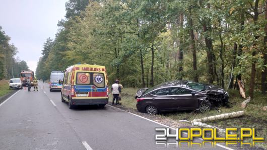 Podczas wyprzedzania stracił panowanie nad pojazdem. Uderzył w drzewo