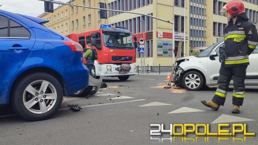 Kolizja samochodów w Opolu 