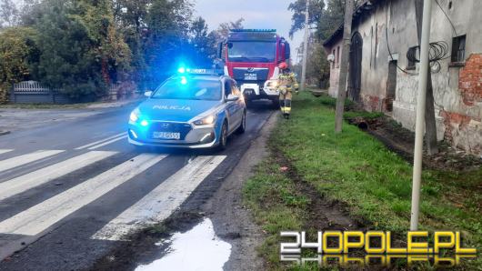 Kolizja przed przejściem dla pieszych w miejscowości Miejsce