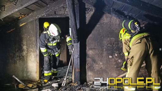 Pożar poddasza w Krapkowicach. Z budynku ewakuowano 9 osób
