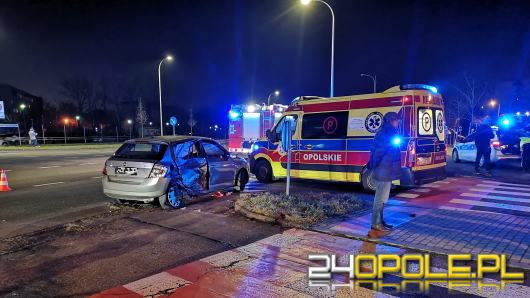 Zderzenie samochodów na ulicy Stokrotek w Opolu