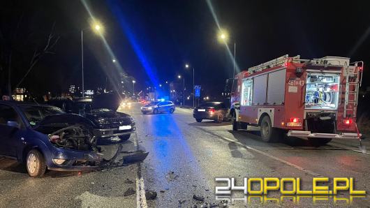 Wypadek trzech samochodów osobowych w Nysie