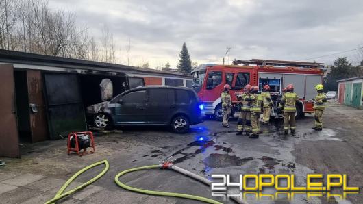 Pożar garażu w Zawadzkiem