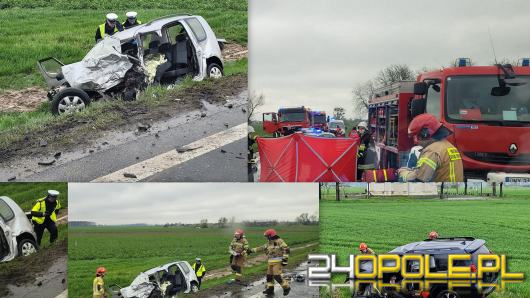 Czołowe zderzenie pojazdów pod Sidziną. 2 osoby zginęły na miejscu