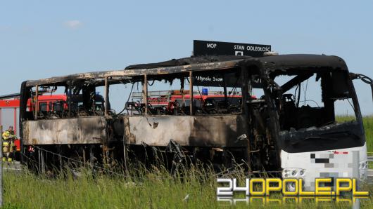 Pożar autokaru na A4. 4 osoby trafiły do szpitala, w tym 3 dzieci