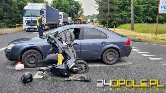 Wypadek z udziałem motocyklisty w Strzelcach Opolskich 