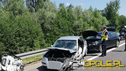 Wypadek 3 samochodów osobowych na obwodnicy Kędzierzyna-Koźla