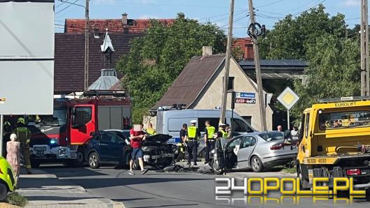 Wypadek w Strzelcach Opolskich spowodował duże utrudnienia dla kierowców